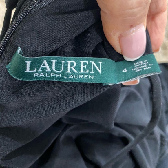 RALPH Lauren Cold Shoulder Bell Sleeve Dress. Size 4 - Picture 3 of 8